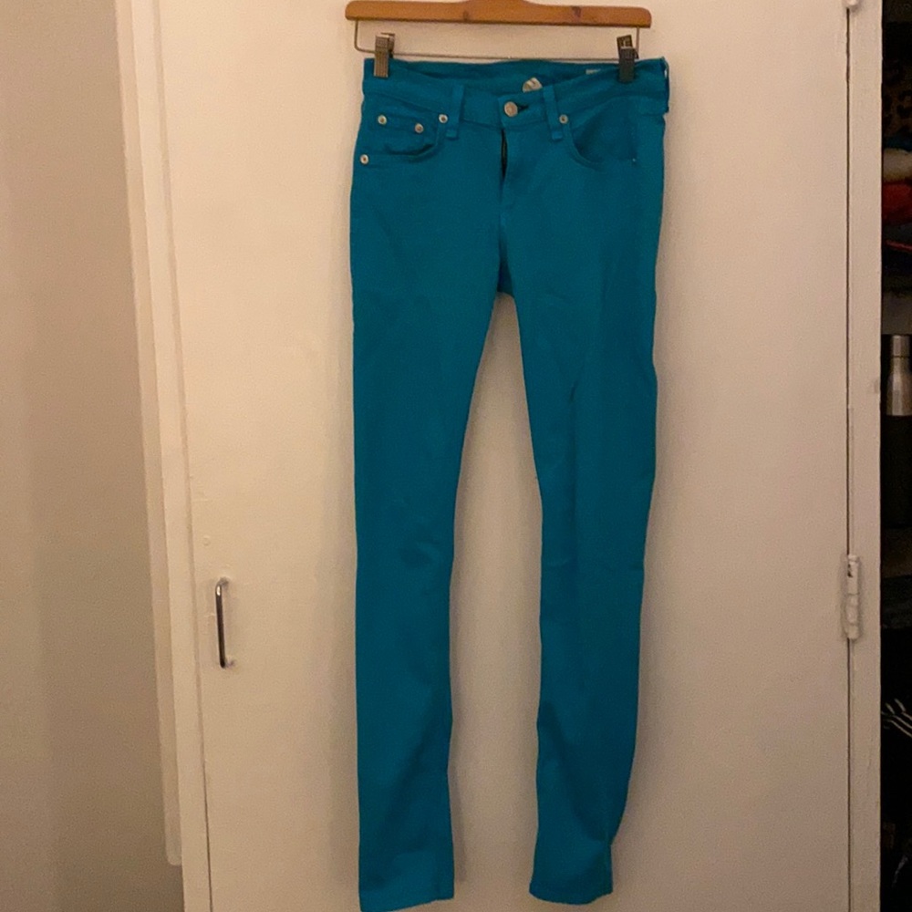 Turquoise rag and bone jean